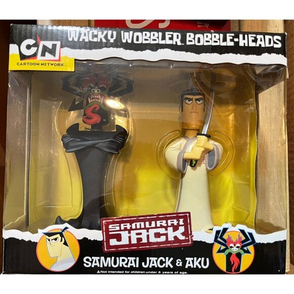 New Funko Wacky Wobbler Set Cartoon Network Samurai Jack Aku